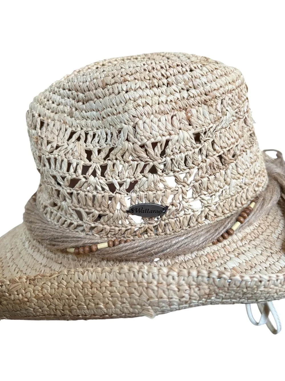 Woven Straw Sun Hat - Natural Beige